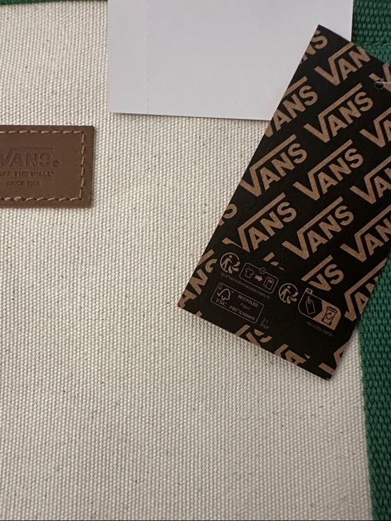 Vans Perg Midi Tote / NWT / Cream And Green - Picture 7 of 8